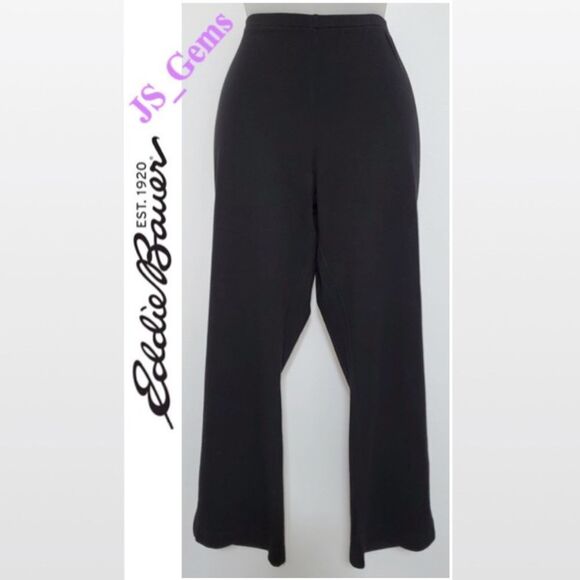 Women's Eddie Bauer Small Black Capri Outdoor Sweat Pants - Picture 1 of 8